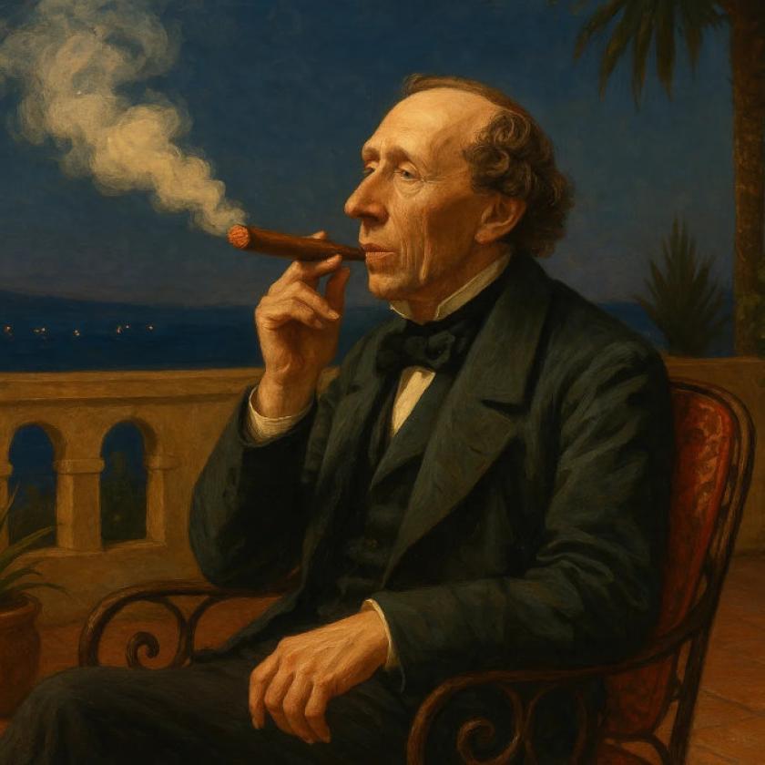 H.C. Andersen i Tanger et ai-generet billede