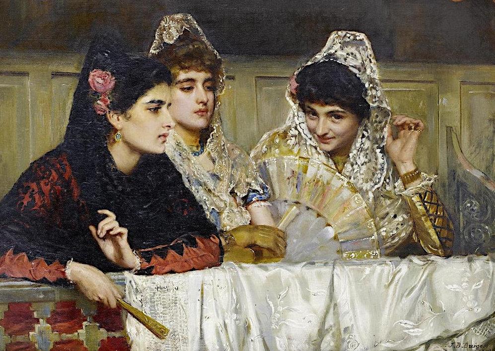 john bagnold burgess - spanish women - painting