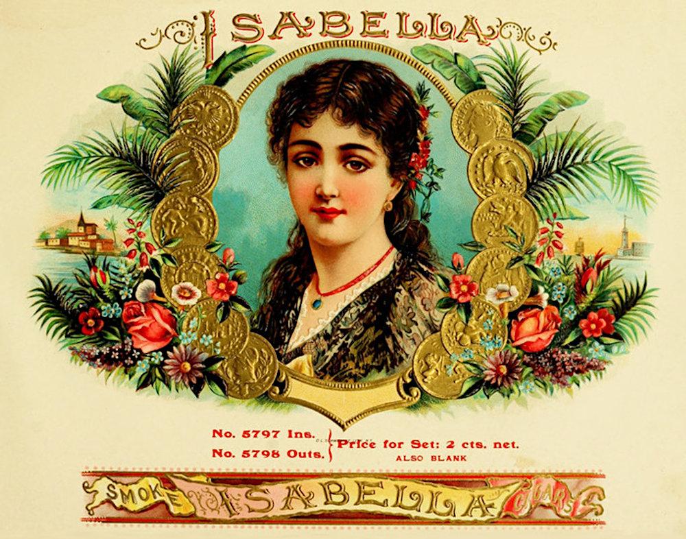 A cigar box label